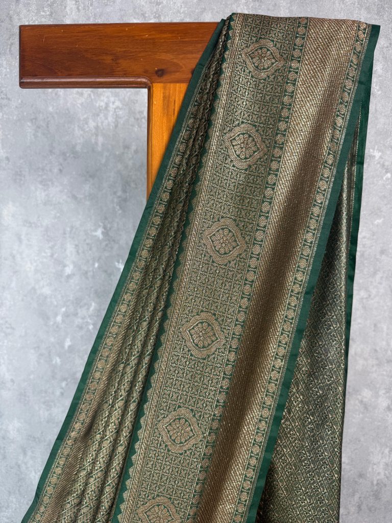 CHANDERI ANTIQUE ZARI BROCADE BANARASI SAREE - Image 2