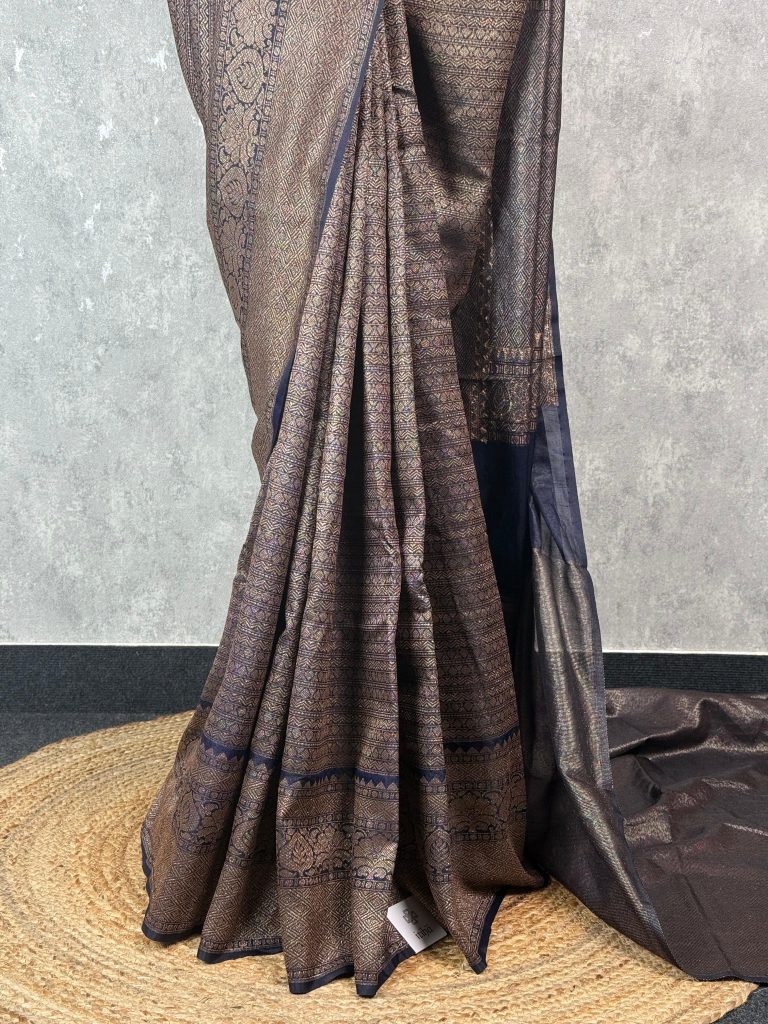 CHANDERI ANTIQUE ZARI BROCADE BANARASI SAREE - Image 3