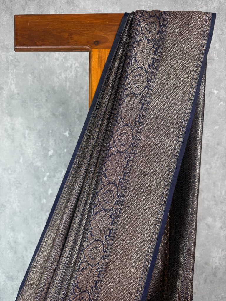 CHANDERI ANTIQUE ZARI BROCADE BANARASI SAREE - Image 2