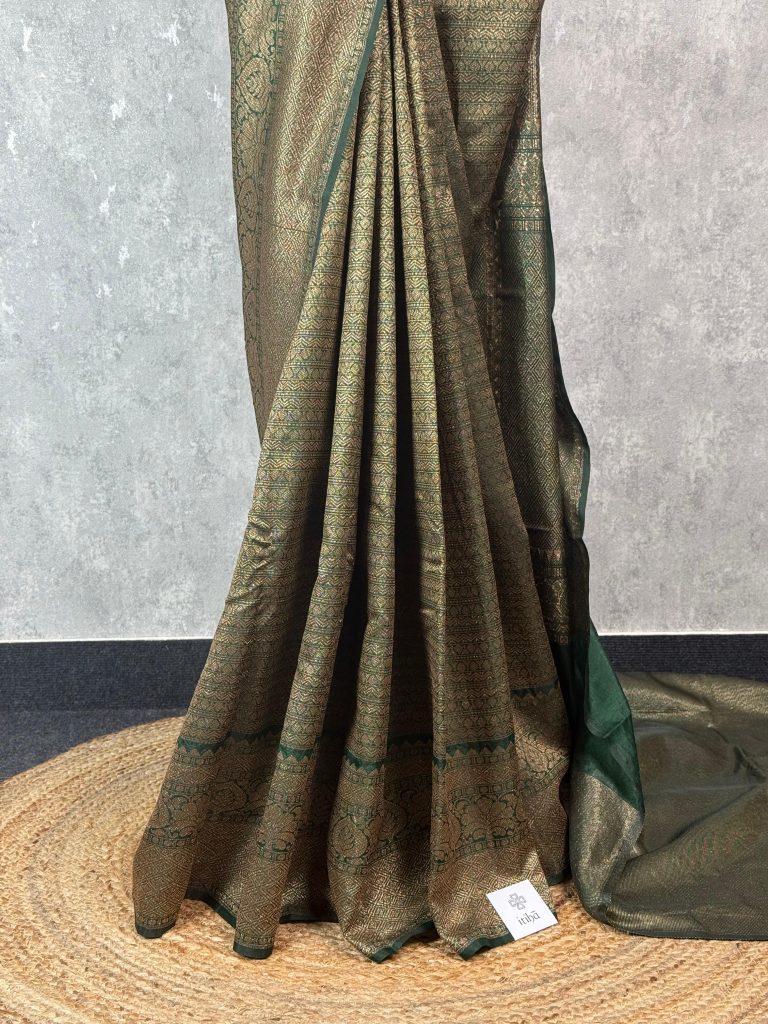 CHANDERI ANTIQUE ZARI BROCADE BANARASI SAREE - Image 3