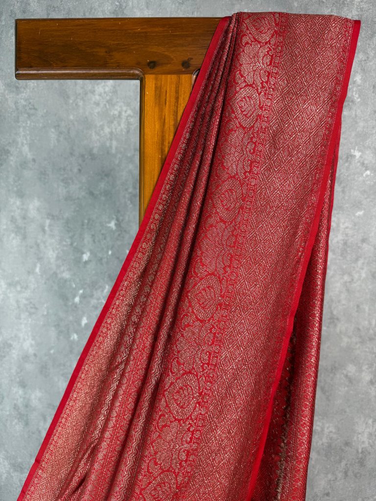 CHANDERI ANTIQUE ZARI BROCADE BANARASI SAREE - Image 2
