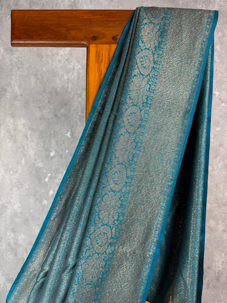 CHANDERI ANTIQUE ZARI BROCADE BANARASI SAREE - Image 2