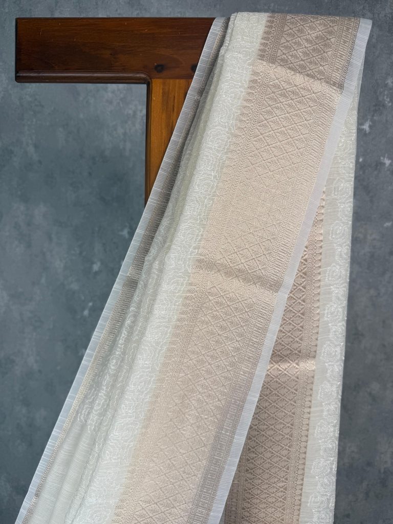 SEMI KOTA EMBROIDERY BANARASI SAREE - Image 2