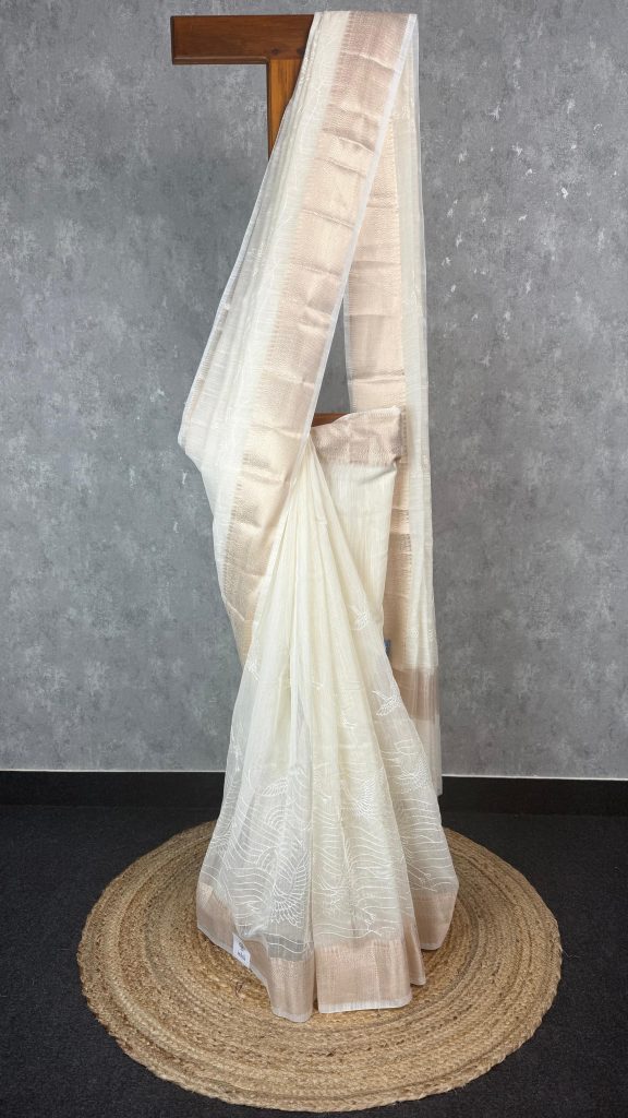 SEMI KOTA EMBROIDERY BANARASI SAREE