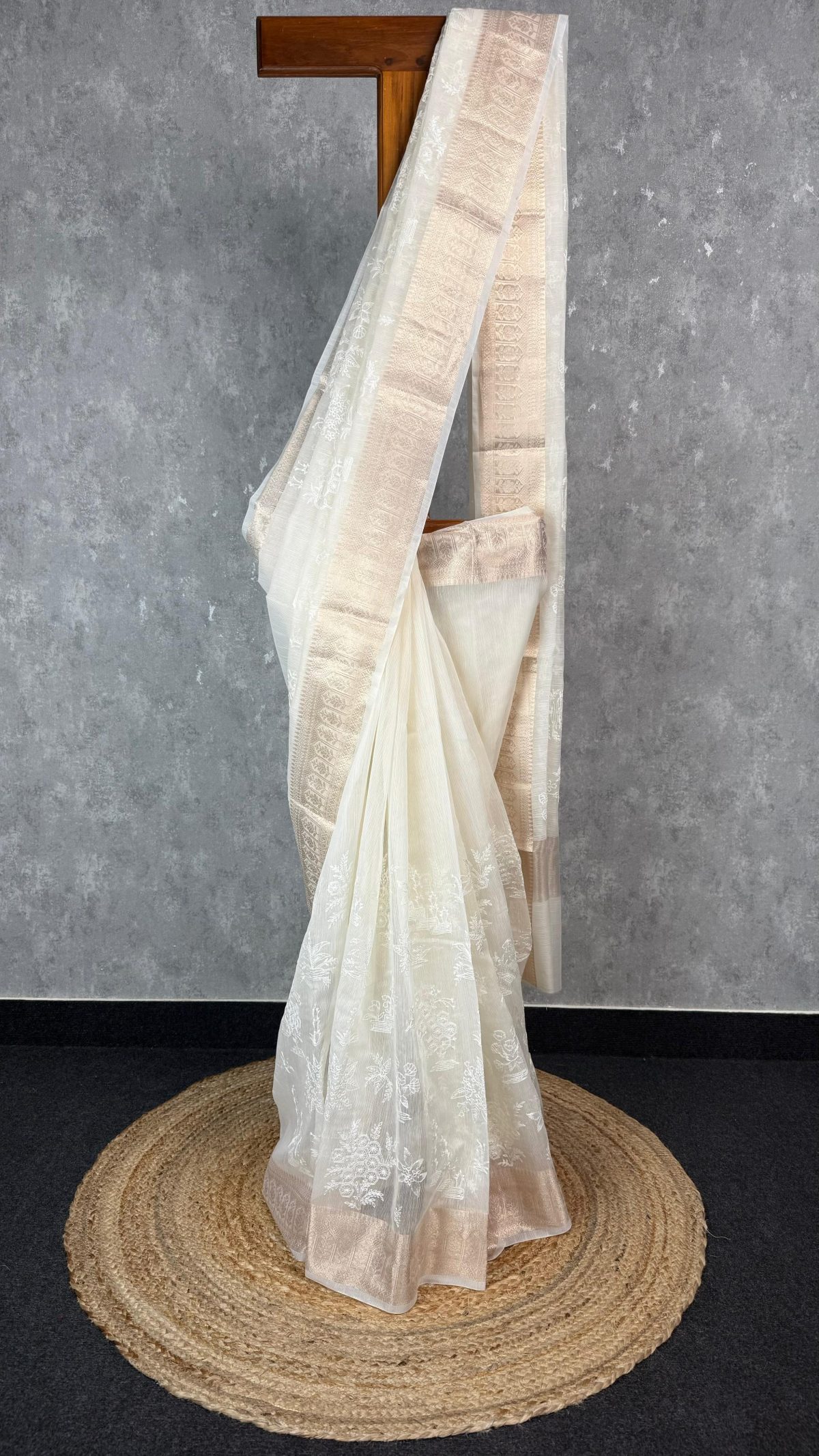 SEMI KOTA EMBROIDERY BANARASI SAREE