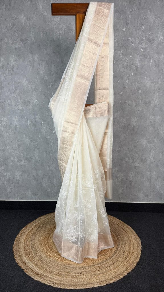 SEMI KOTA EMBROIDERY BANARASI SAREE