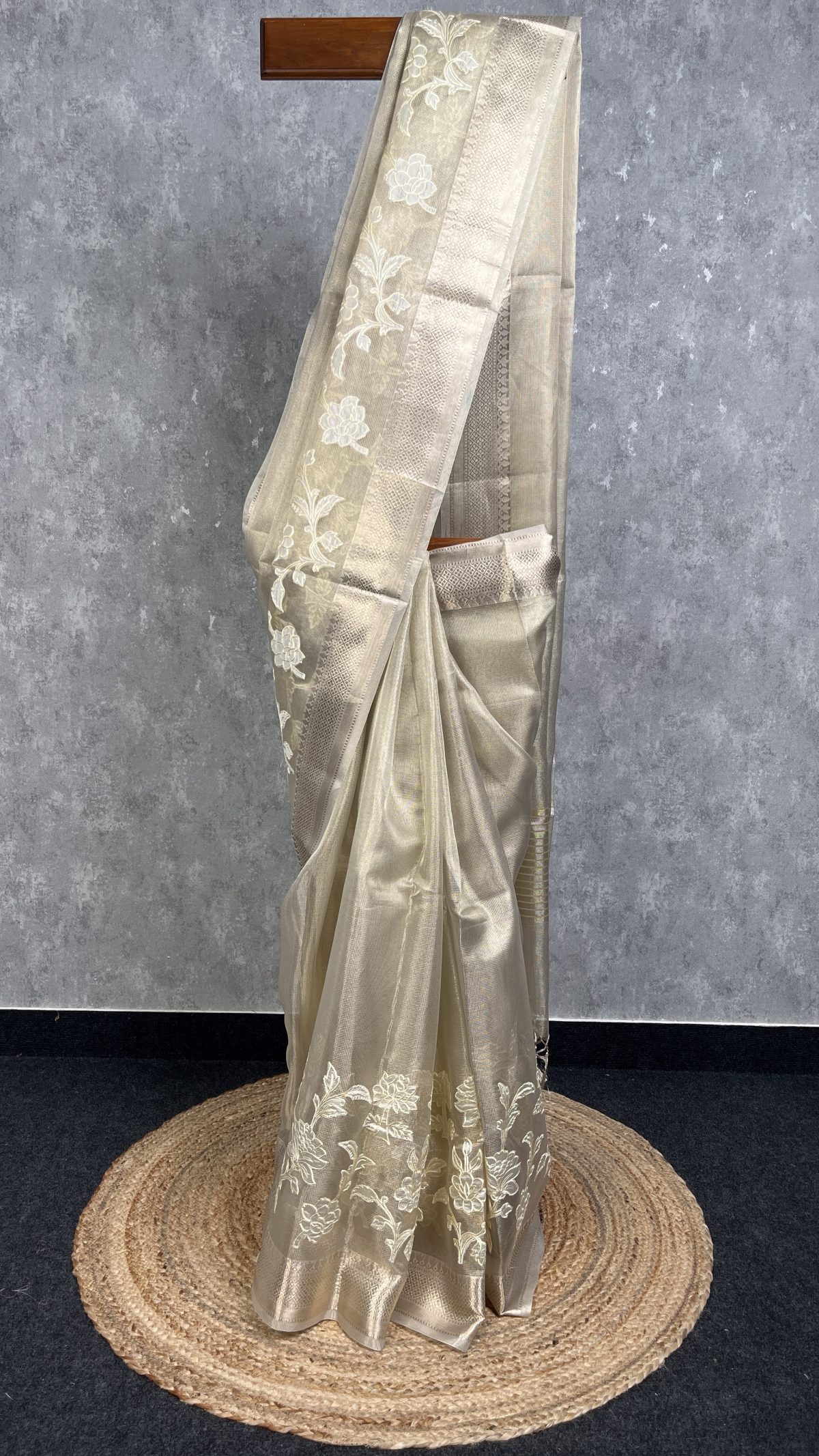 SEMI LINEN PRINTED SAREE