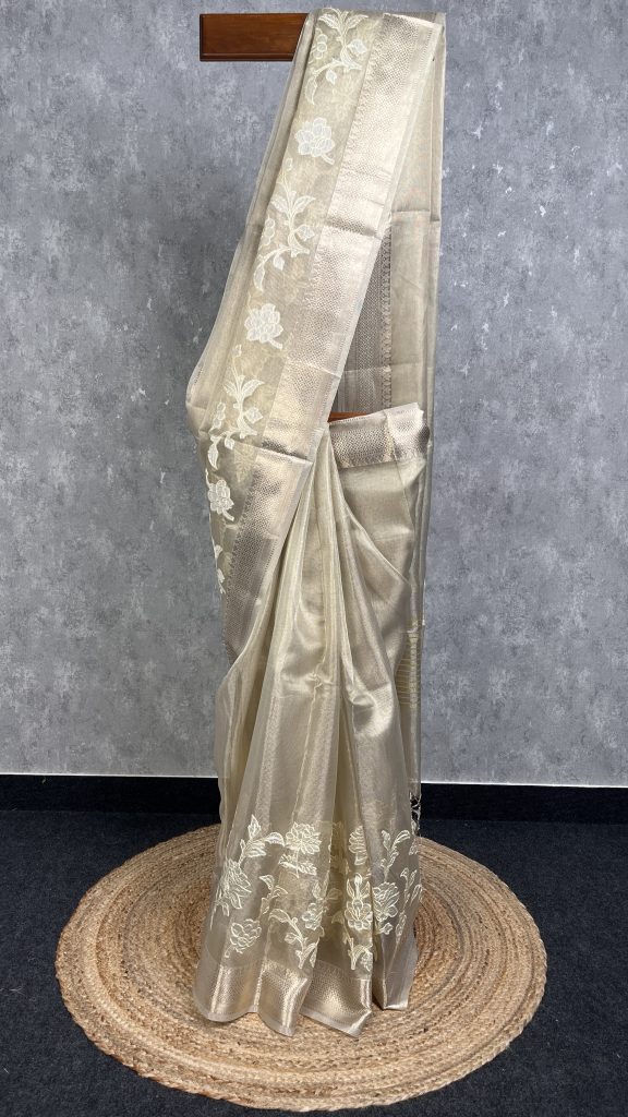 SEMI LINEN PRINTED SAREE