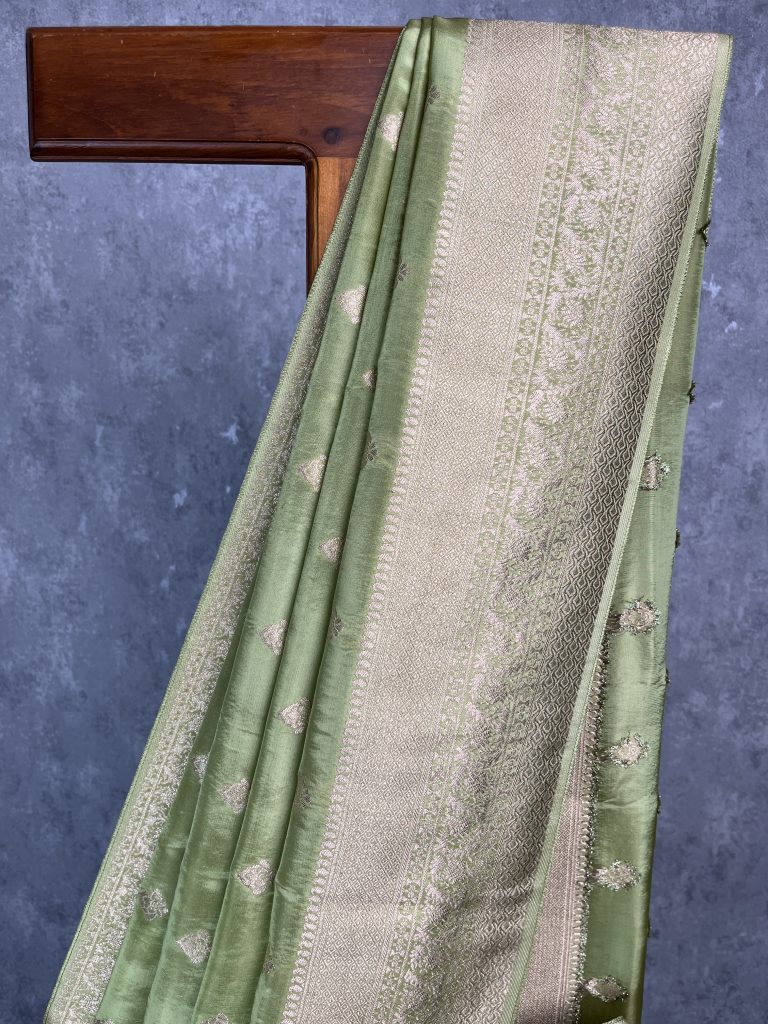 SEMI TISSUE BANARASI SAREE - Image 2