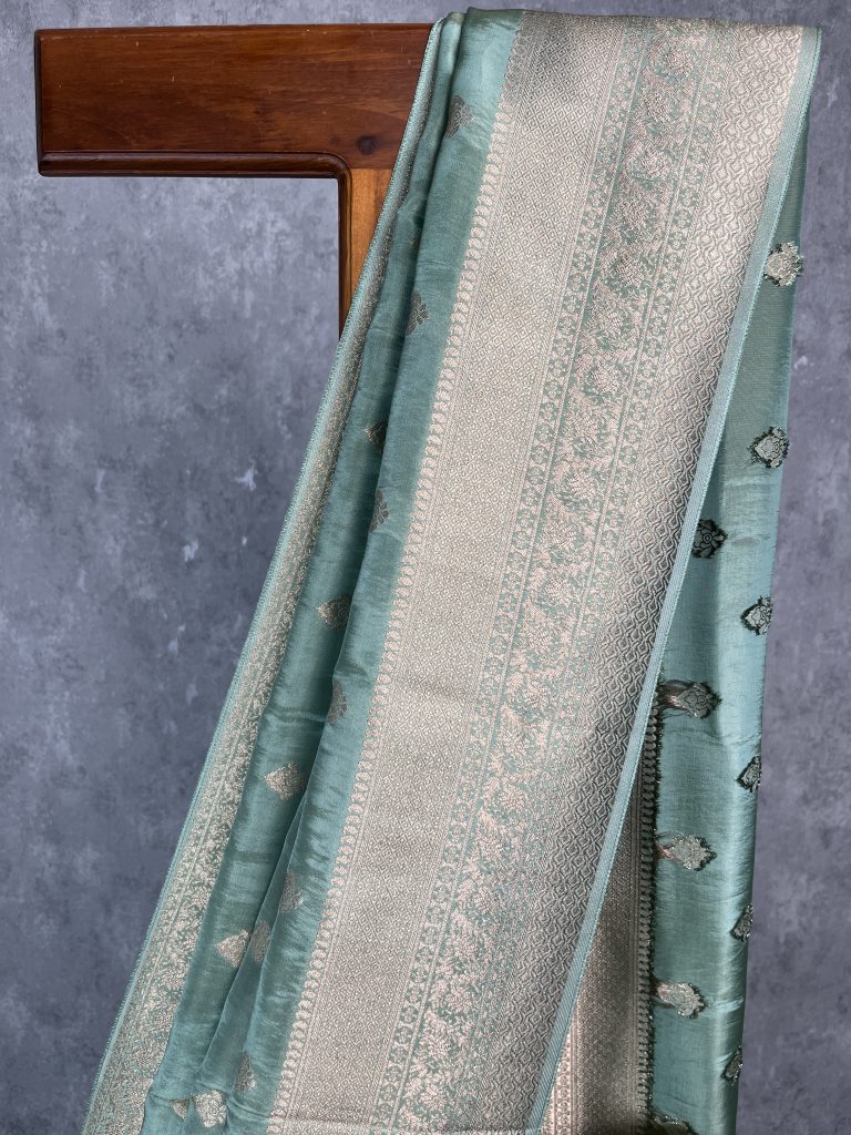 SEMI TISSUE BANARASI SAREE - Image 2