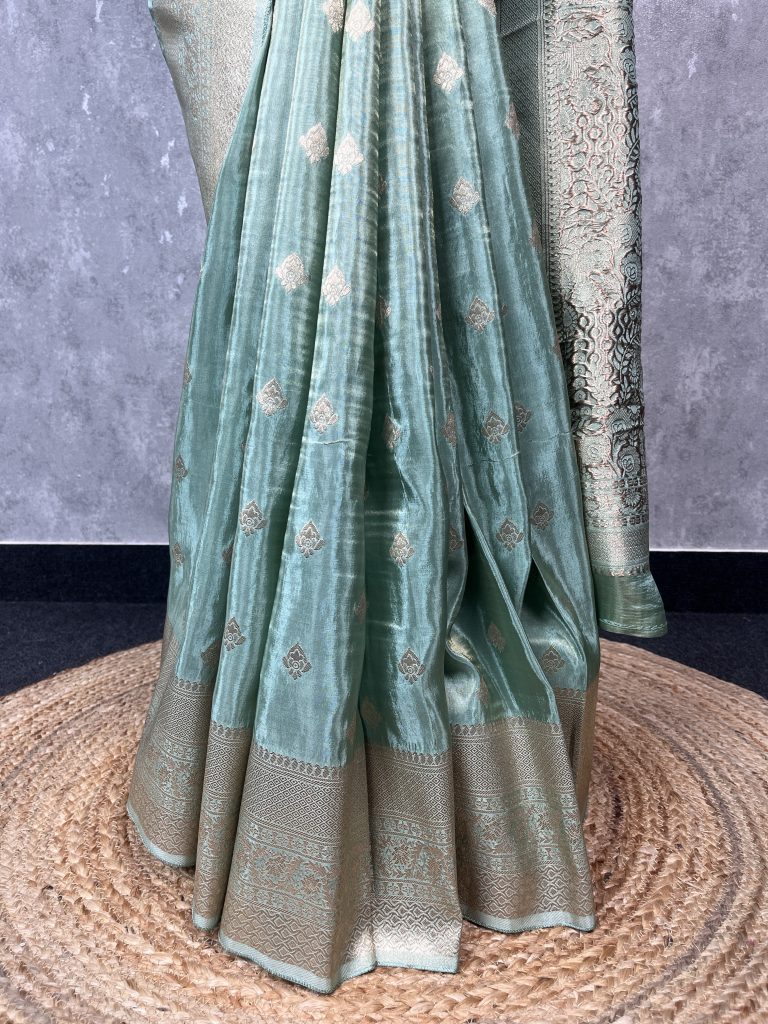 SEMI TISSUE BANARASI SAREE - Image 3