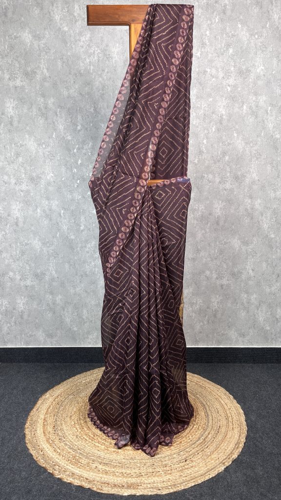 SEMI LINEN PRINTED SAREE