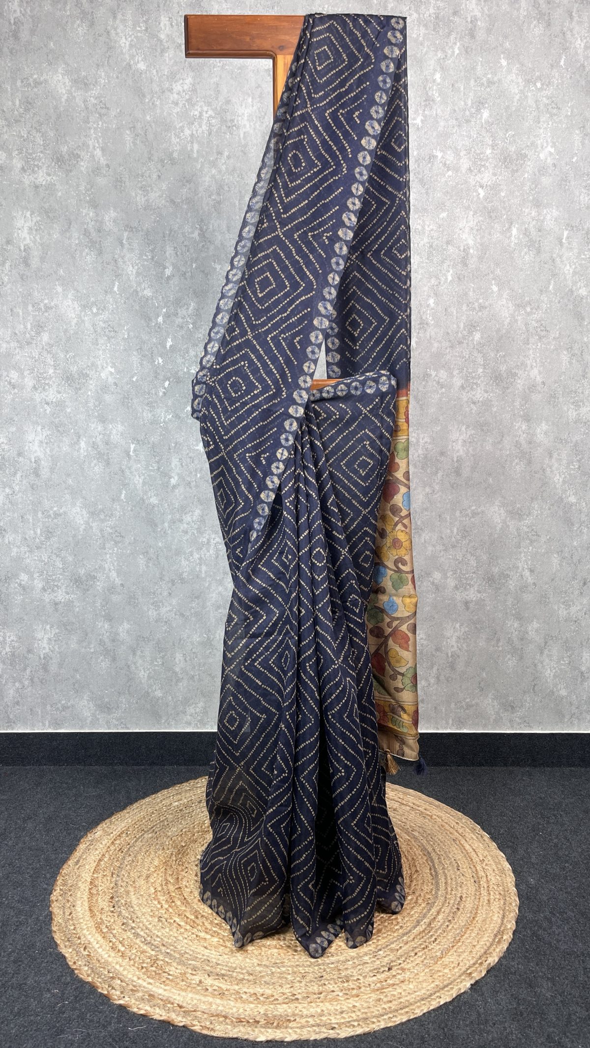 SEMI LINEN PRINTED SAREE