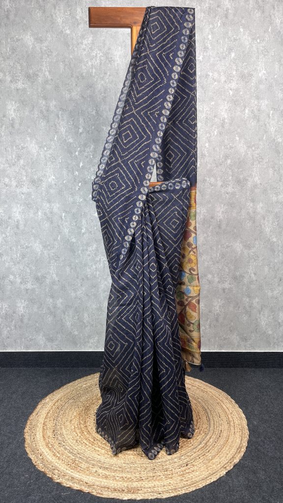SEMI LINEN PRINTED SAREE
