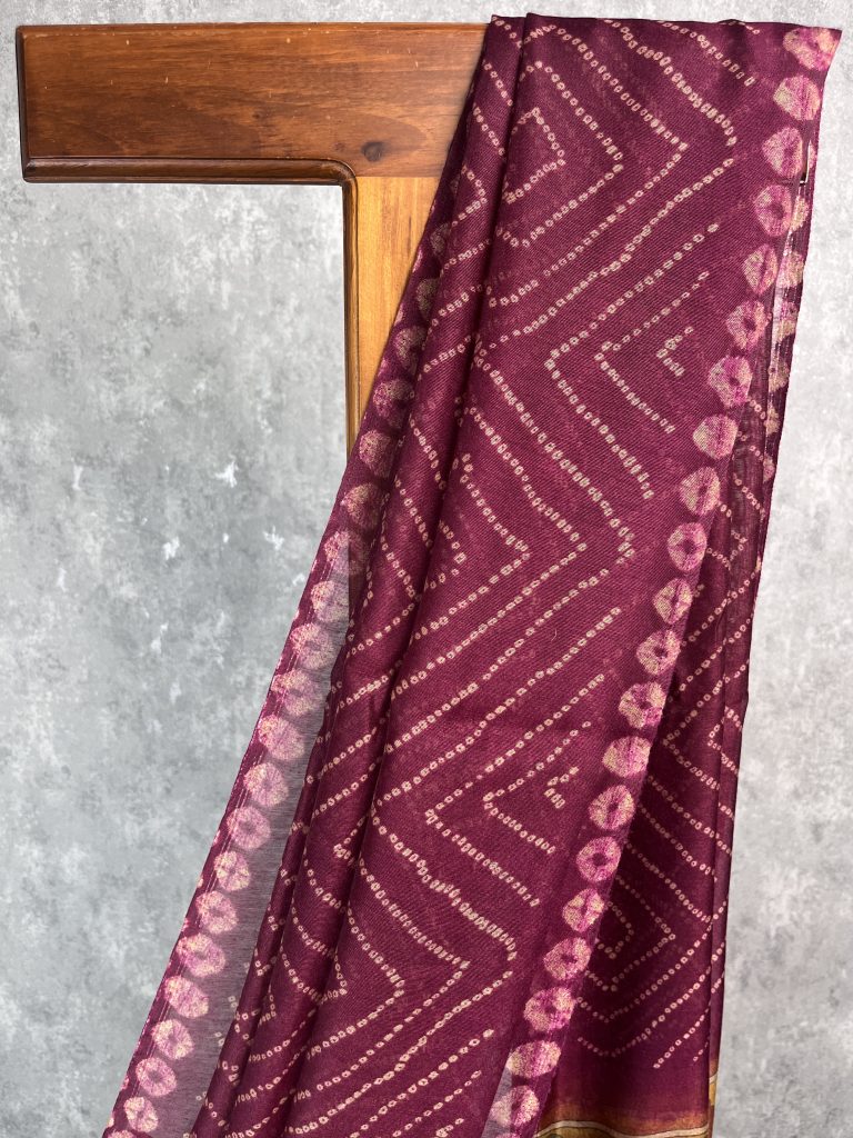 SEMI LINEN PRINTED SAREE - Image 2