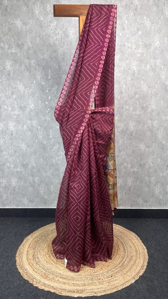 SEMI LINEN PRINTED SAREE