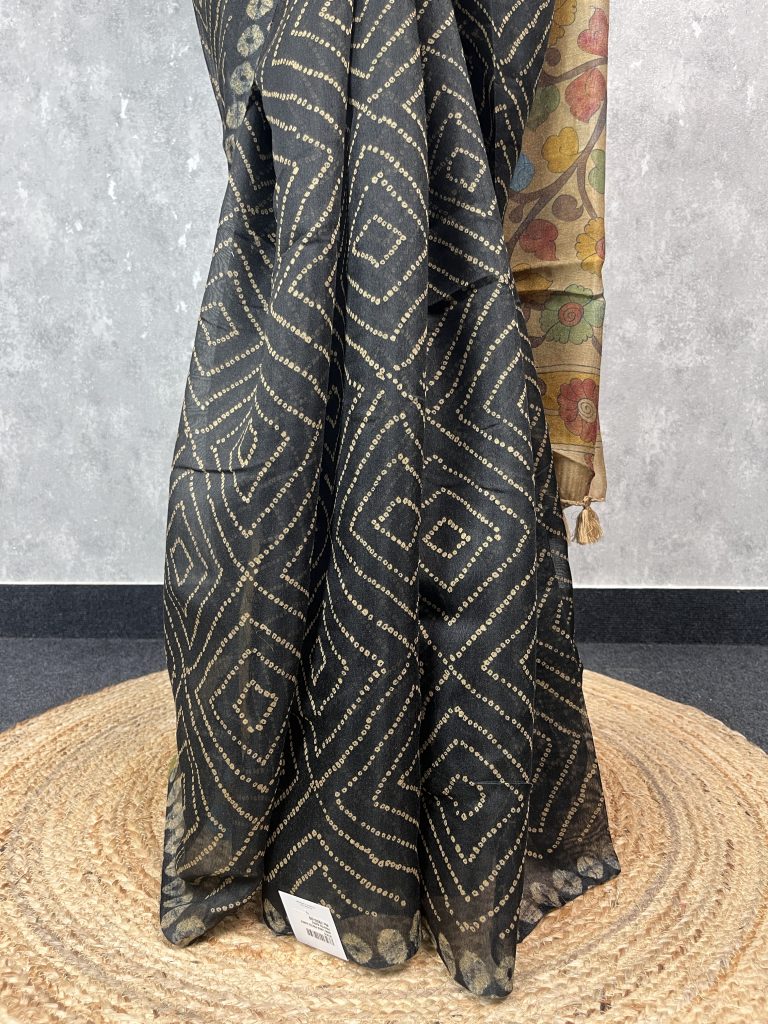 SEMI LINEN PRINTED SAREE - Image 3
