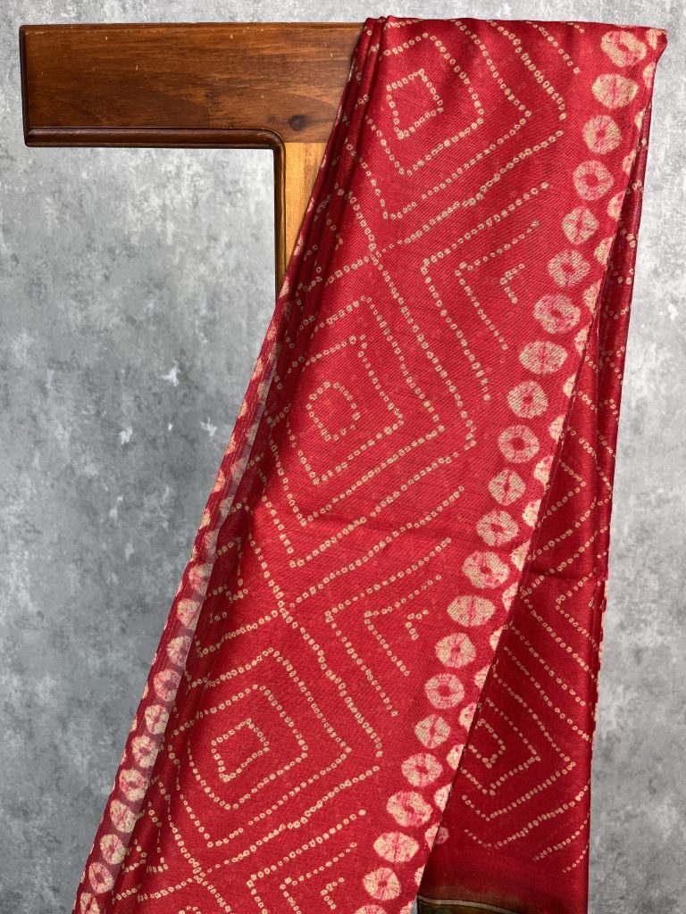 SEMI LINEN PRINTED SAREE - Image 2