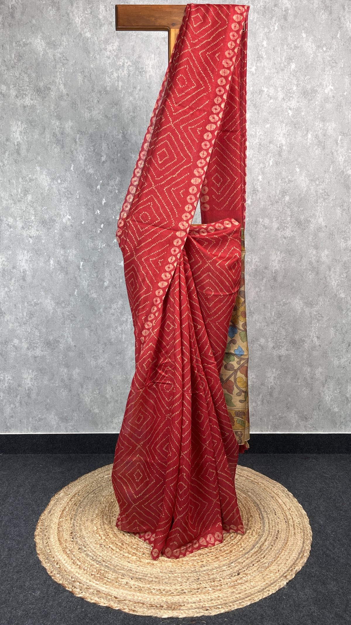 SEMI LINEN PRINTED SAREE