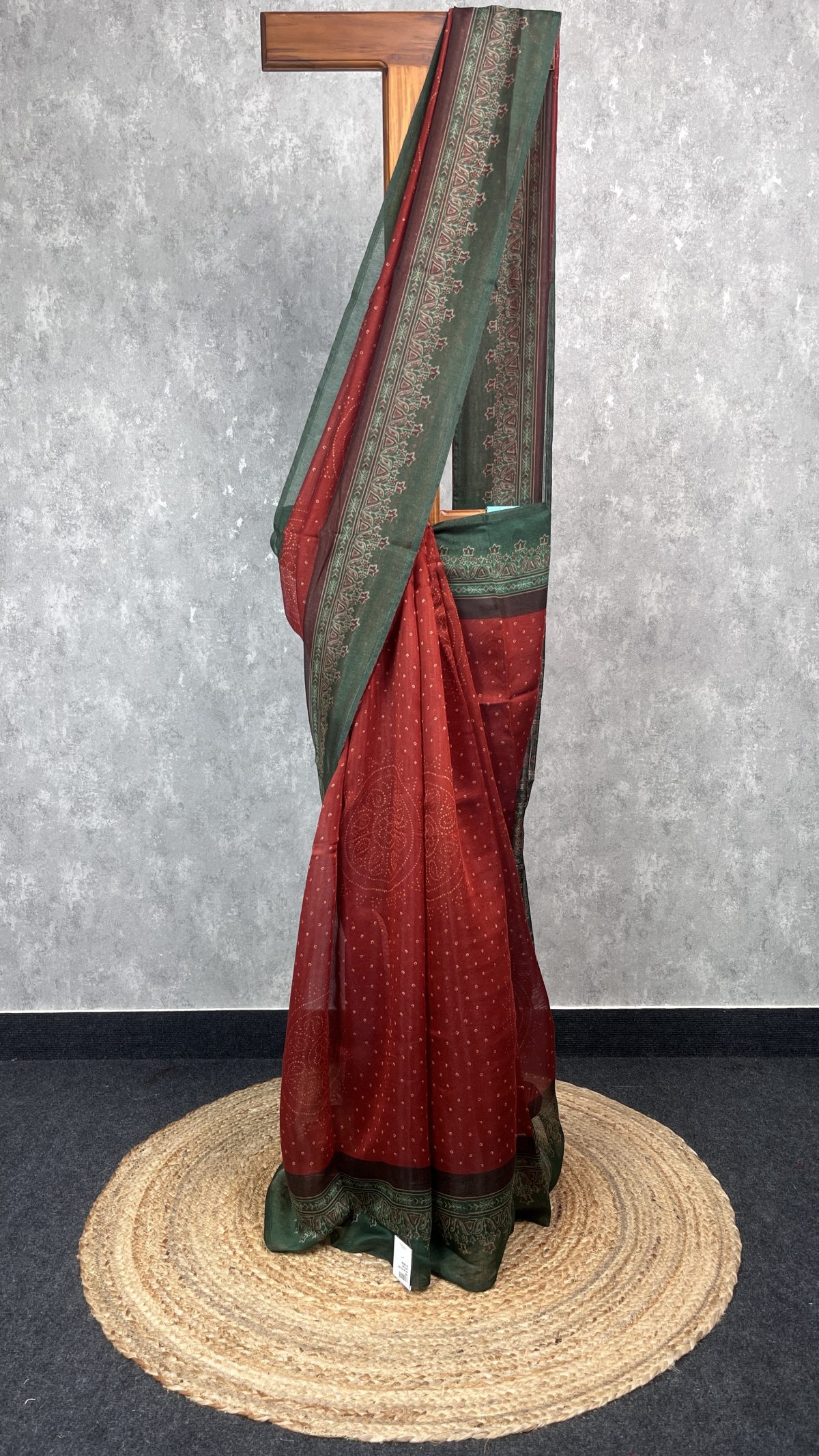 SEMI LINEN PRINTED SAREE