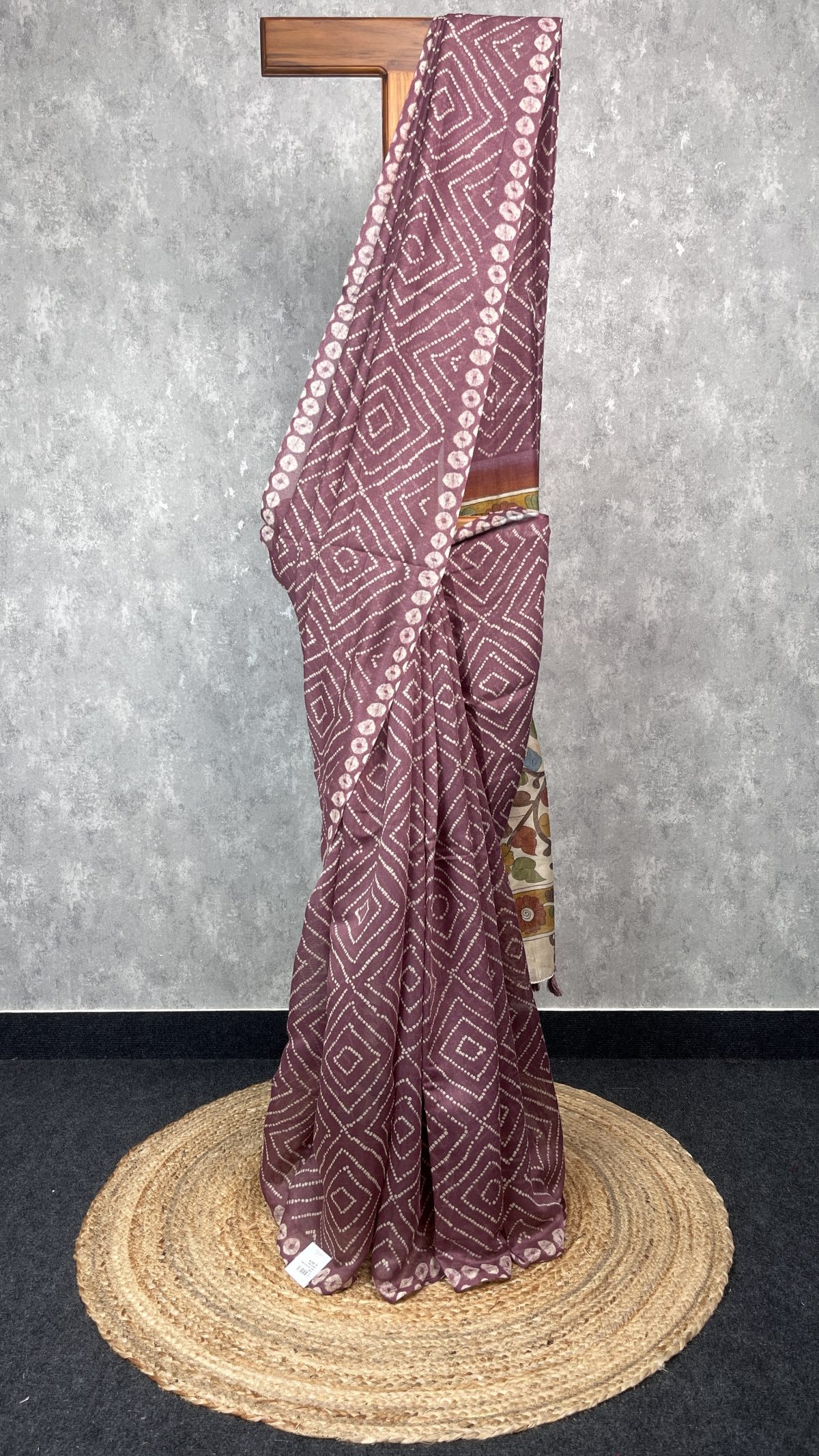 SEMI LINEN PRINTED SAREE