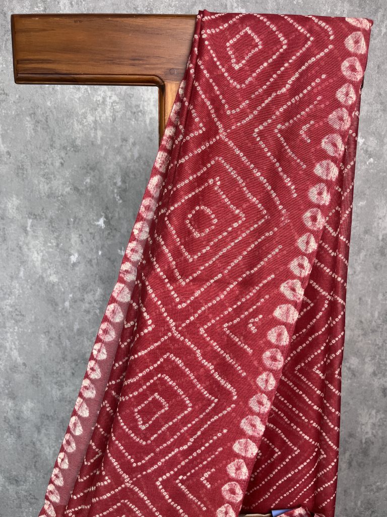 SEMI LINEN PRINTED SAREE - Image 2