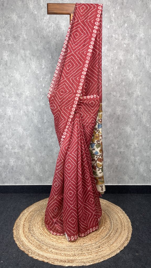 SEMI LINEN PRINTED SAREE