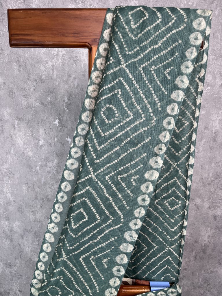 SEMI LINEN PRINTED SAREE - Image 2