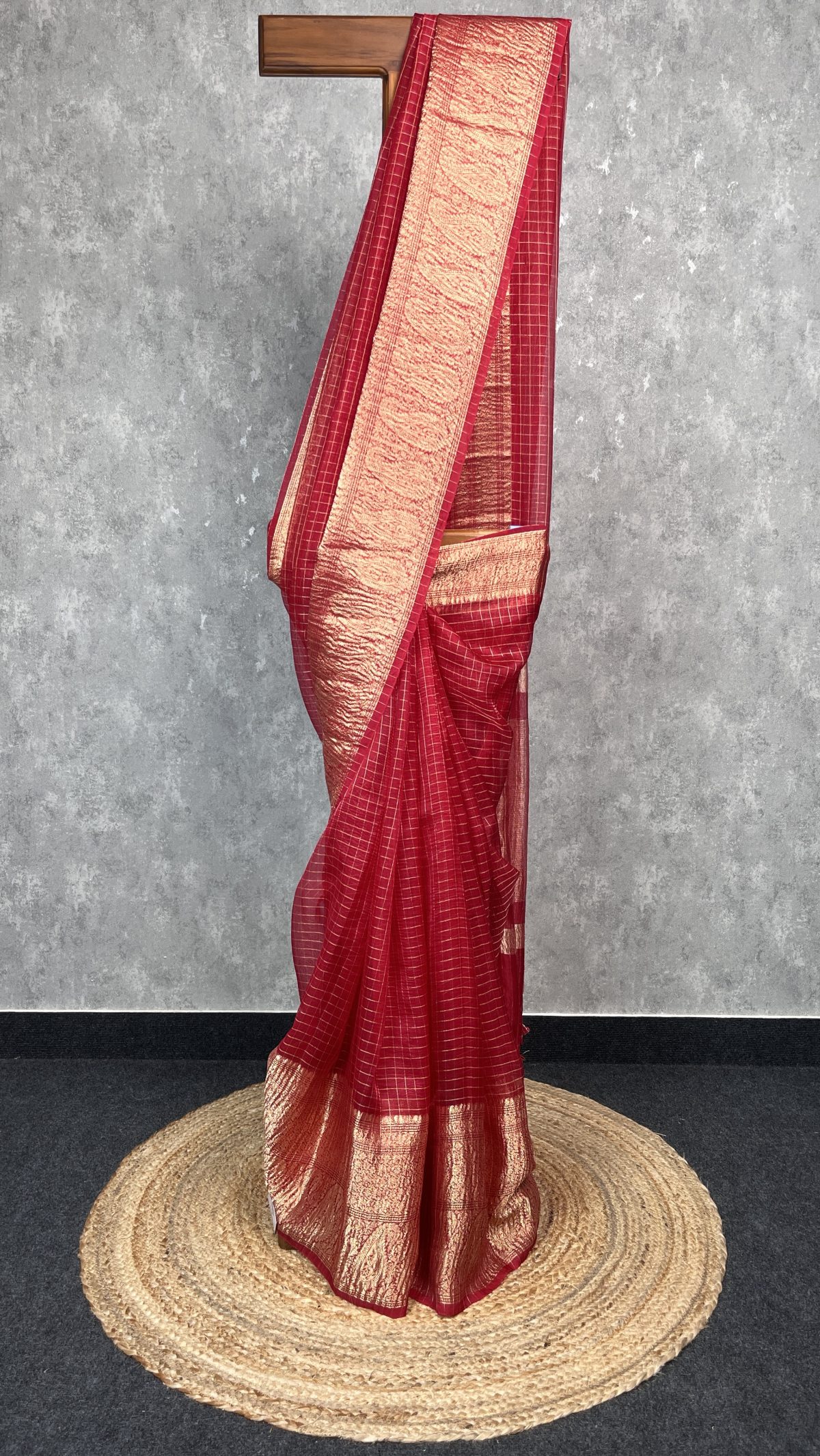 SILK ORGANZA ZARI CRUSH BANARASI SAREE
