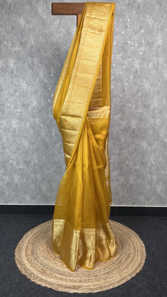 SILK ORGANZA ZARI CRUSH BANARASI SAREE