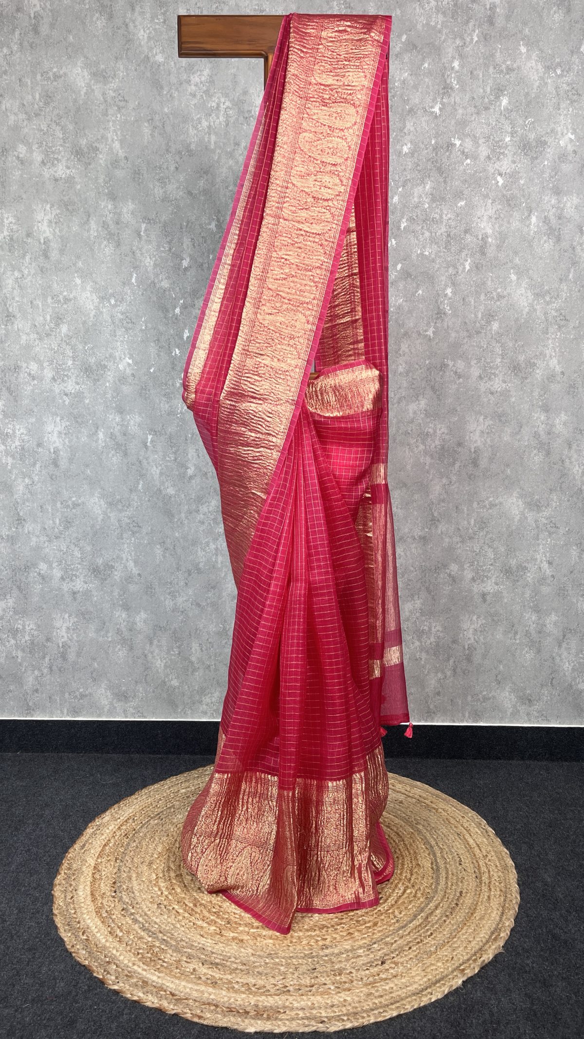 SILK ORGANZA ZARI CRUSH BANARASI SAREE