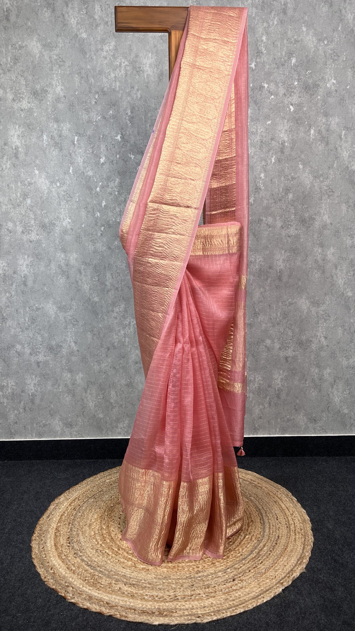 SILK ORGANZA ZARI CRUSH BANARASI SAREE