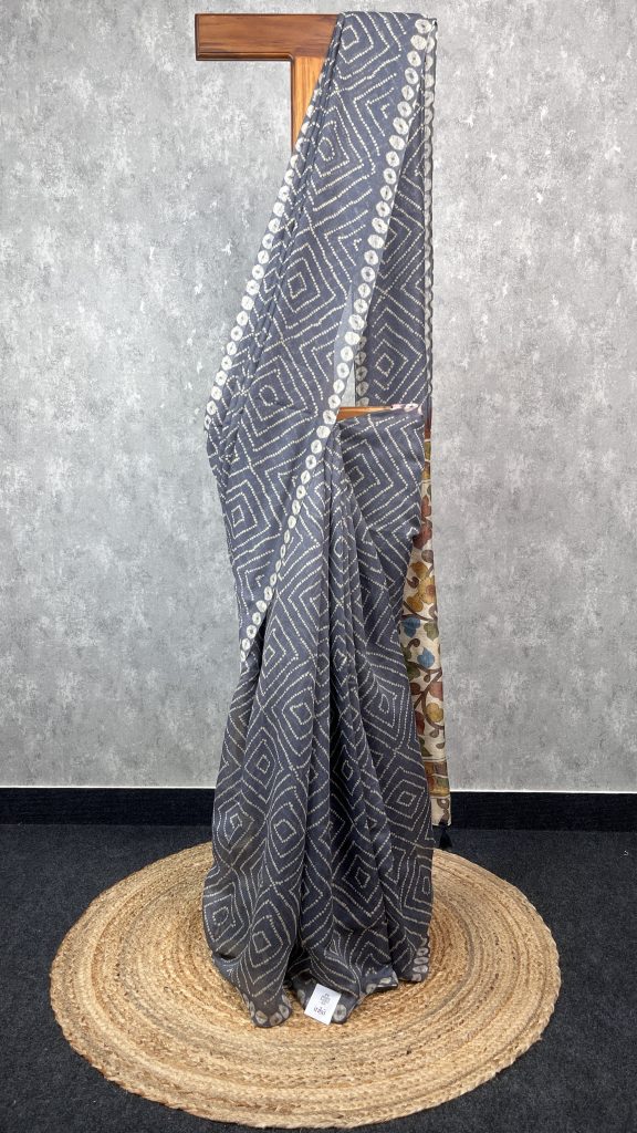 SEMI LINEN PRINTED SAREE