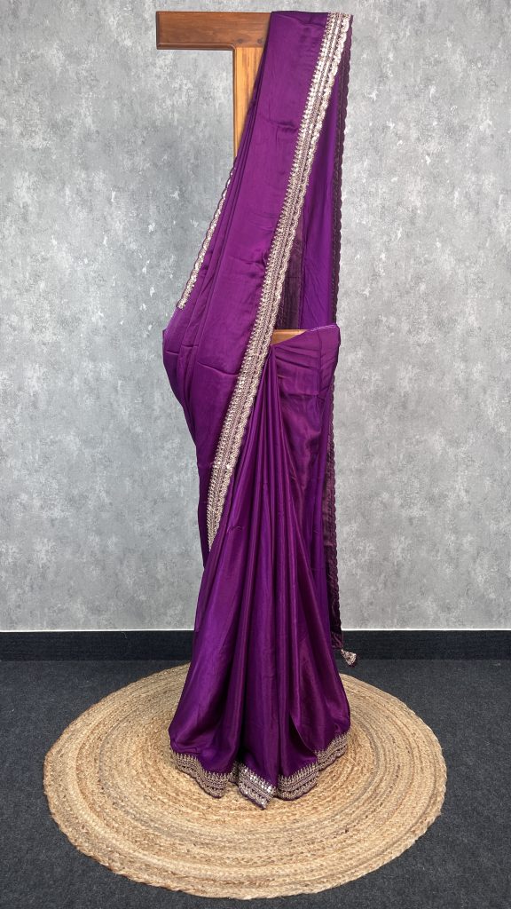 CREPE SILK EMBROIDERY SAREE