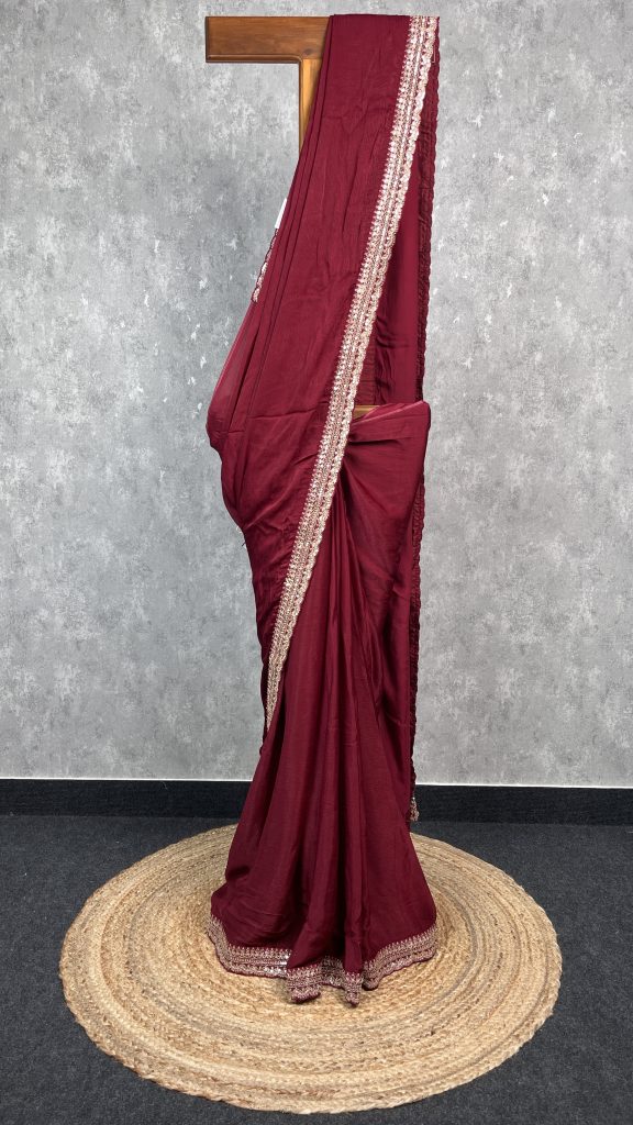 CREPE SILK EMBROIDERY SAREE