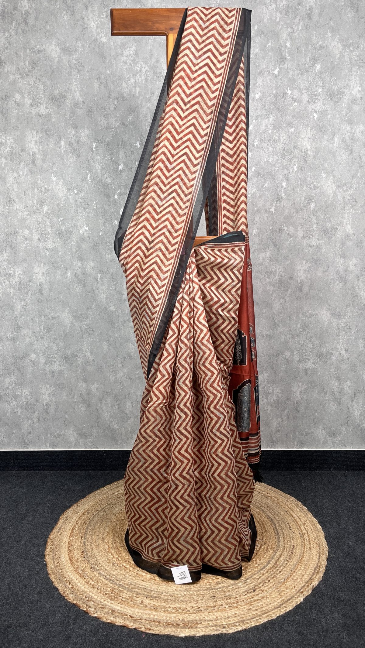 SEMI LINEN PRINTED SAREE