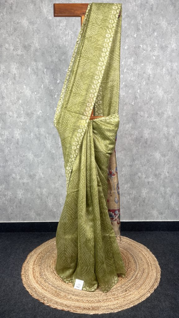SEMI LINEN PRINTED SAREE