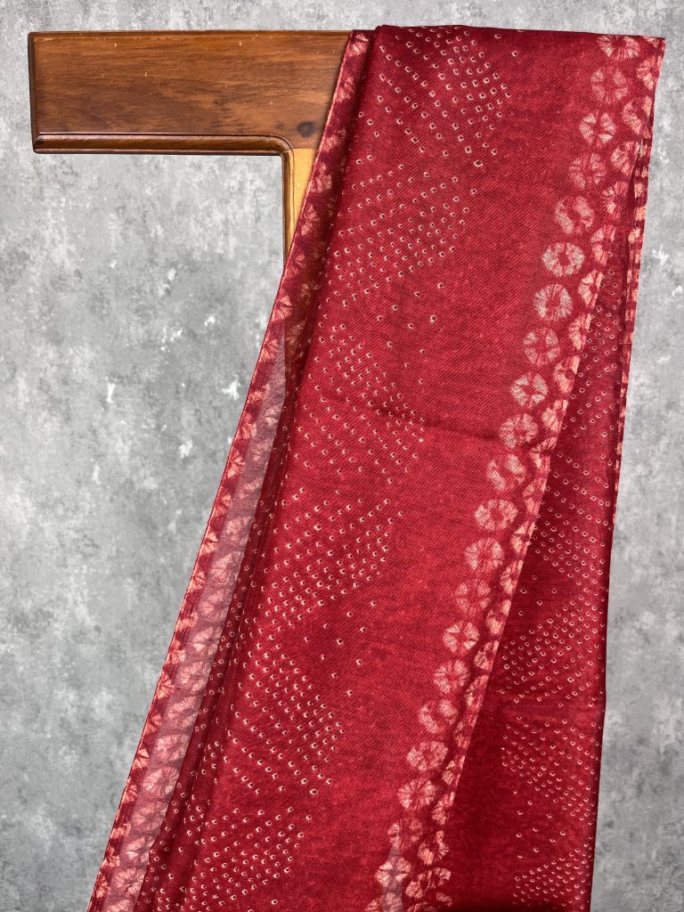 SEMI LINEN PRINTED SAREE - Image 2
