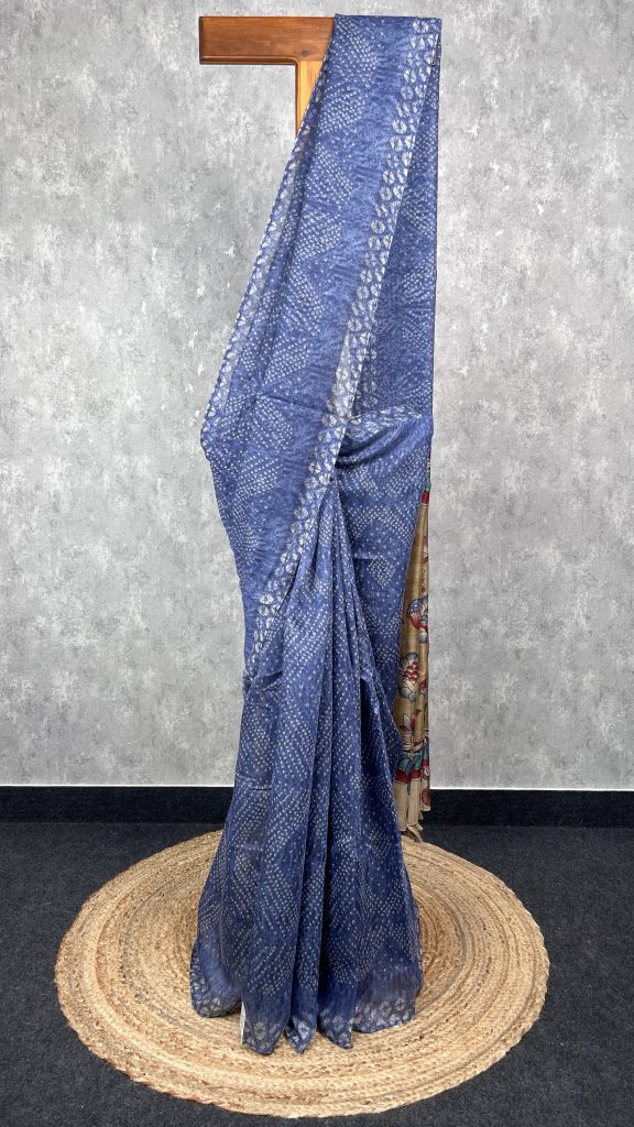 SEMI LINEN PRINTED SAREE