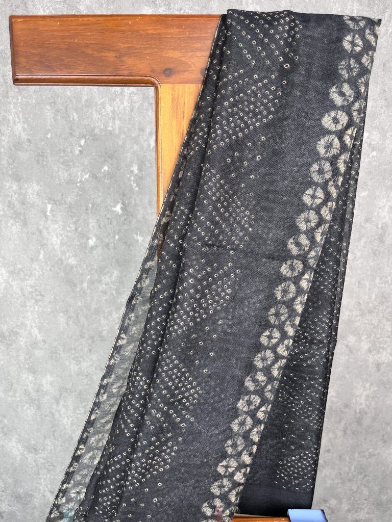SEMI LINEN PRINTED SAREE - Image 2