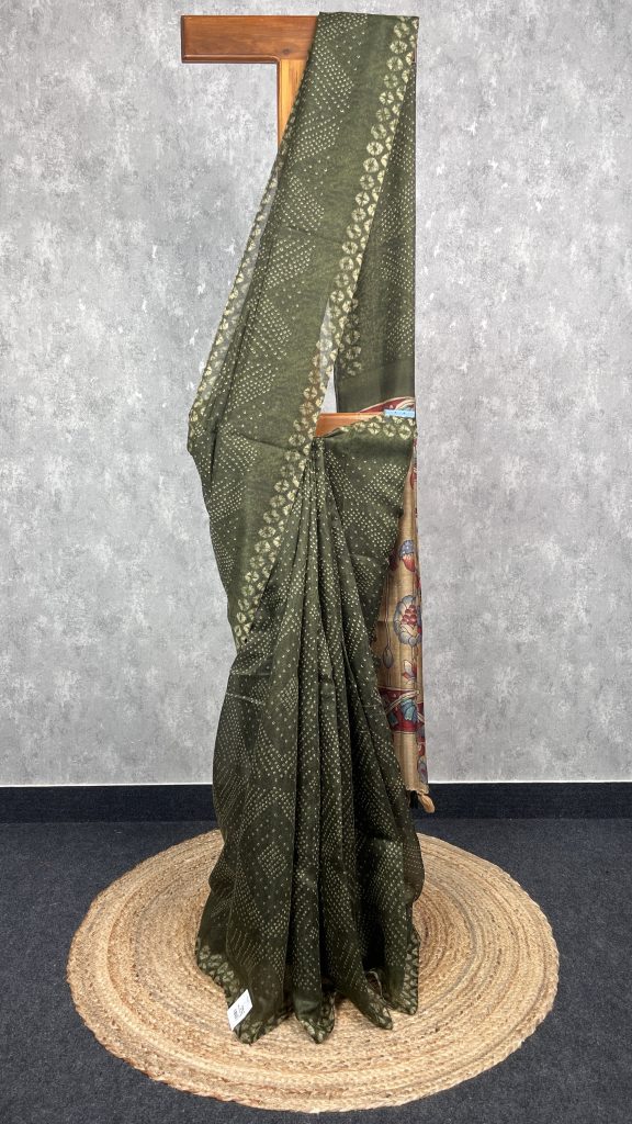 SEMI LINEN PRINTED SAREE