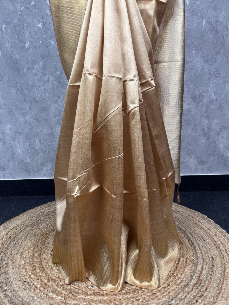 SEMI TUSSAR SILK WEAVING BANARASI SAREE - Image 3