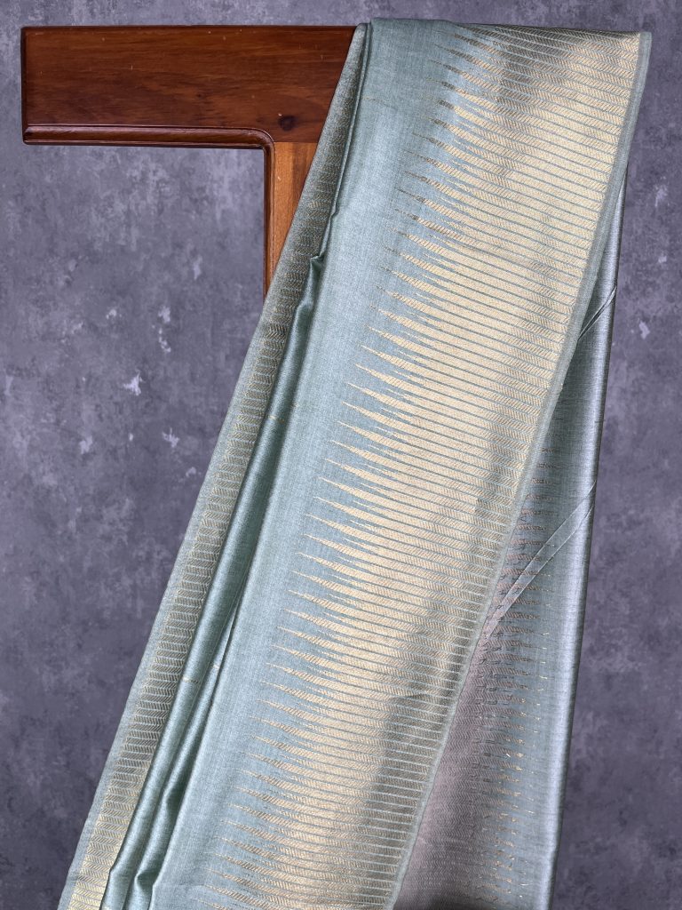 SEMI TUSSAR SILK WEAVING BANARASI SAREE - Image 2