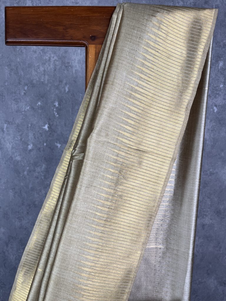 SEMI TUSSAR SILK WEAVING BANARASI SAREE - Image 2
