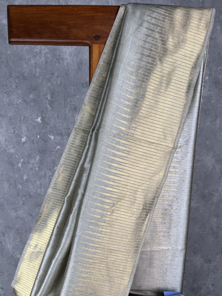 SEMI TUSSAR SILK WEAVING BANARASI SAREE - Image 2