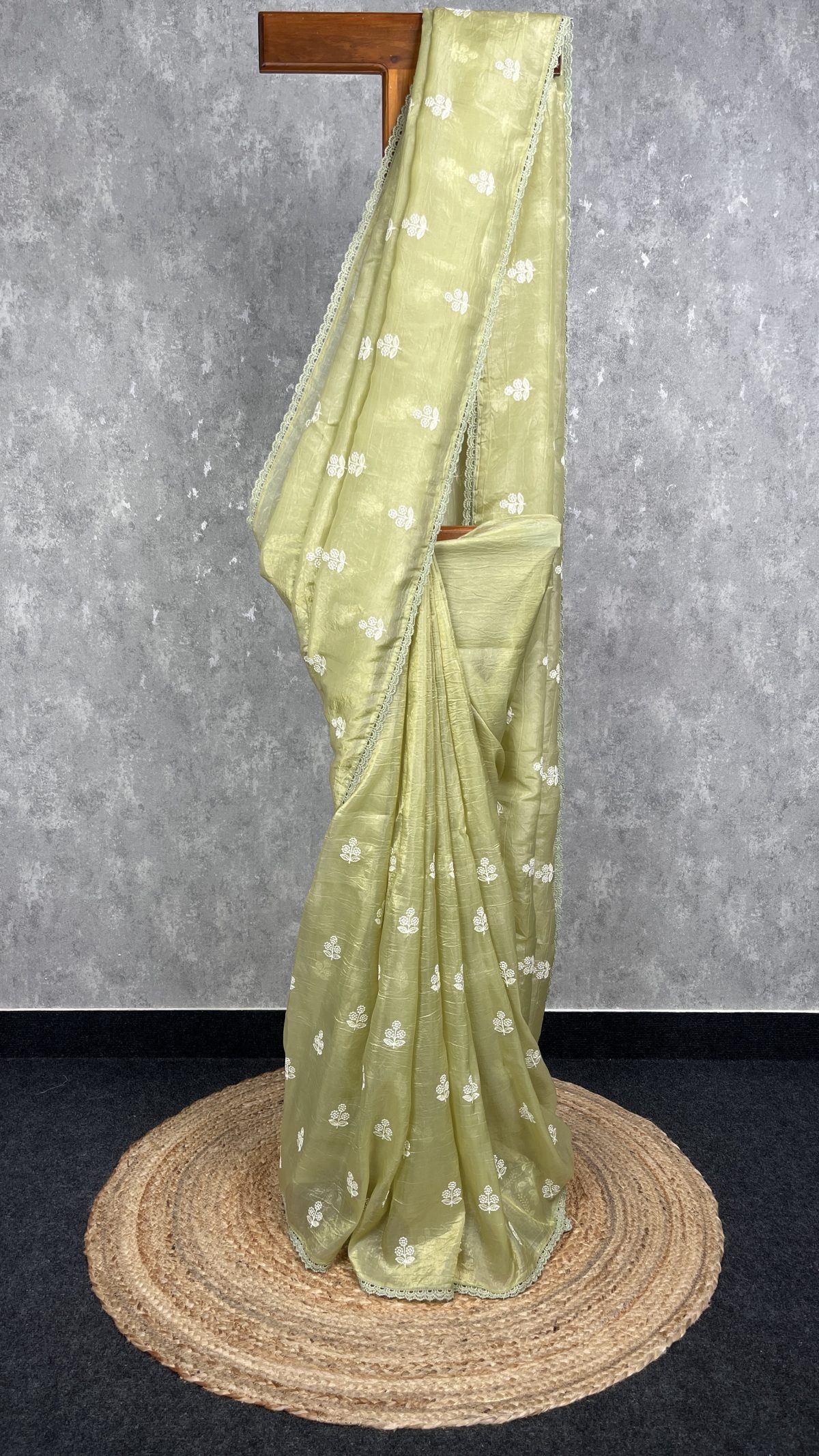 VISCOSE ORGANZA EMBROIDERY SAREE