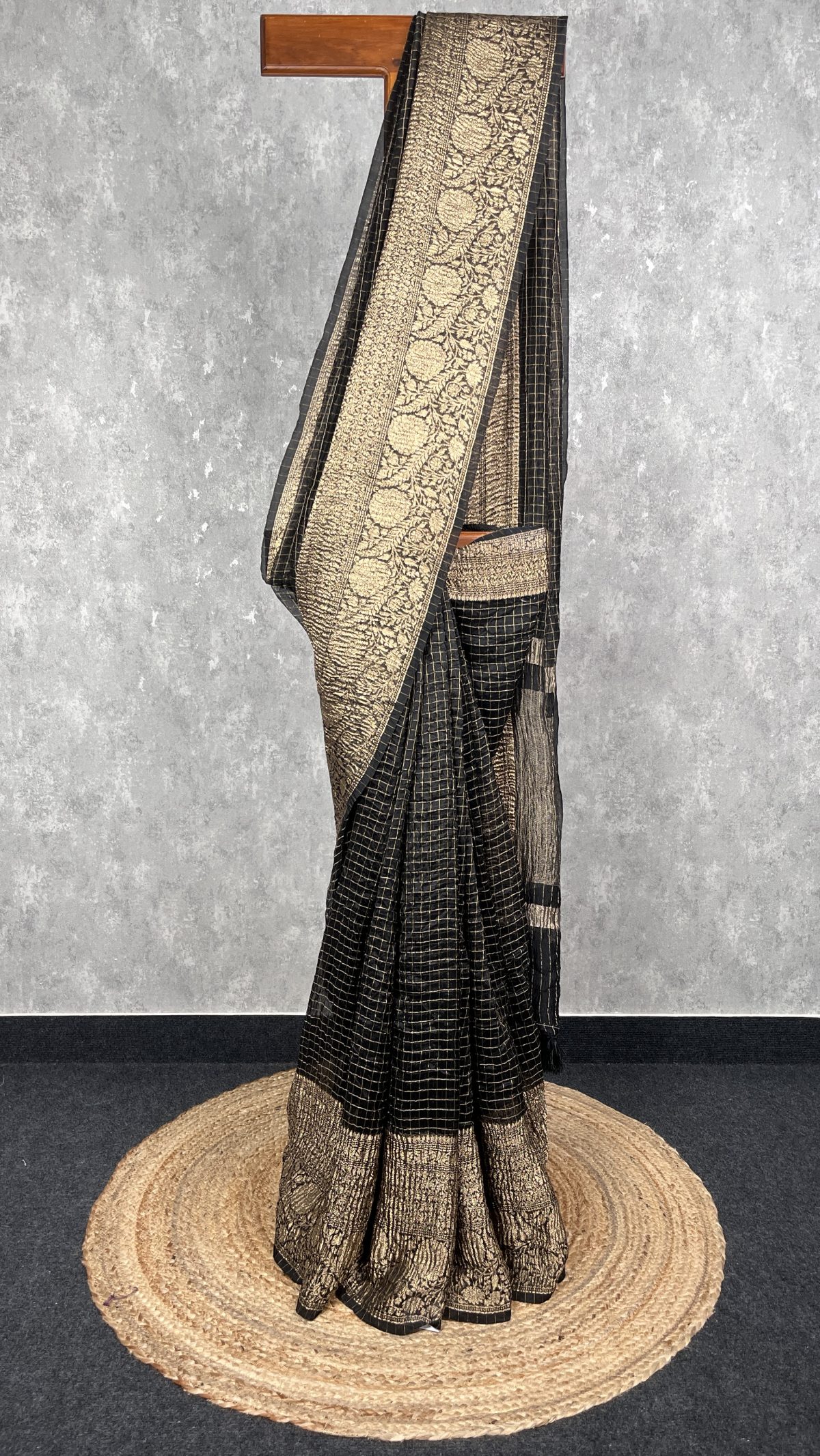 SILK ORGANZA ZARI CRUSH BANARASI SAREE