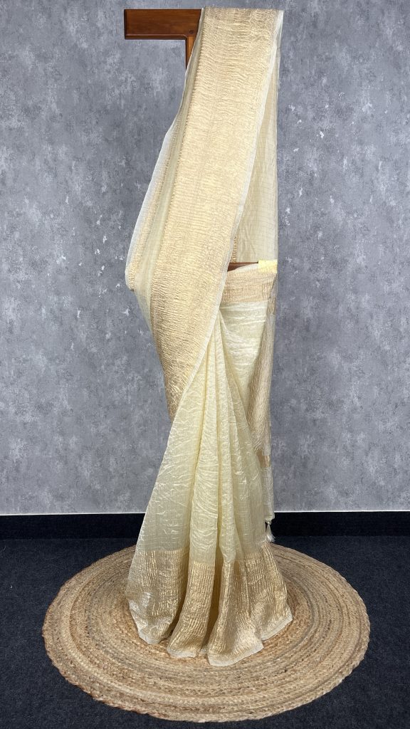 SILK ORGANZA ZARI CRUSH BANARASI SAREE
