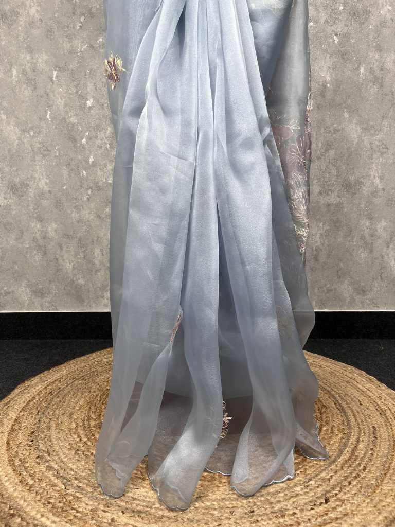 ORGANZA EMBROIDERY SAREE - Image 3