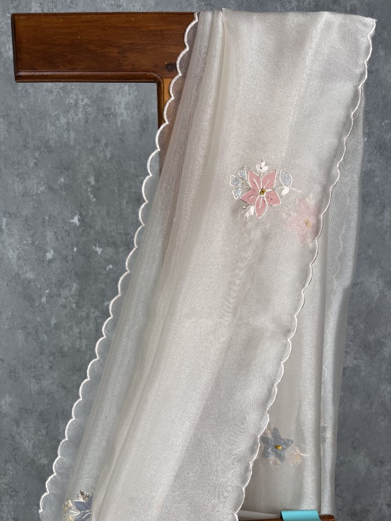 ORGANZA EMBROIDERY SAREE - Image 2